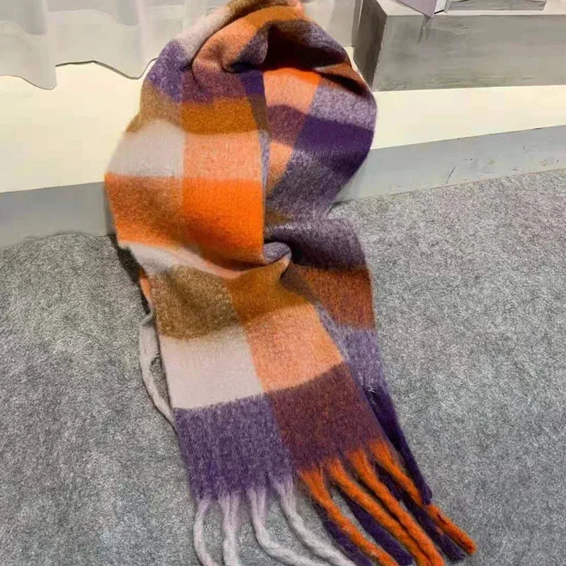 2023 New Winter Cashmere Scarf Women Design Warm Pashmina Blanket long tassel Scarves Female Shawl Wraps Thick Foulard Bufanda