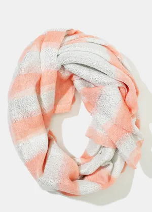 A  Pink Glitter Mesh Lightweight Scarf