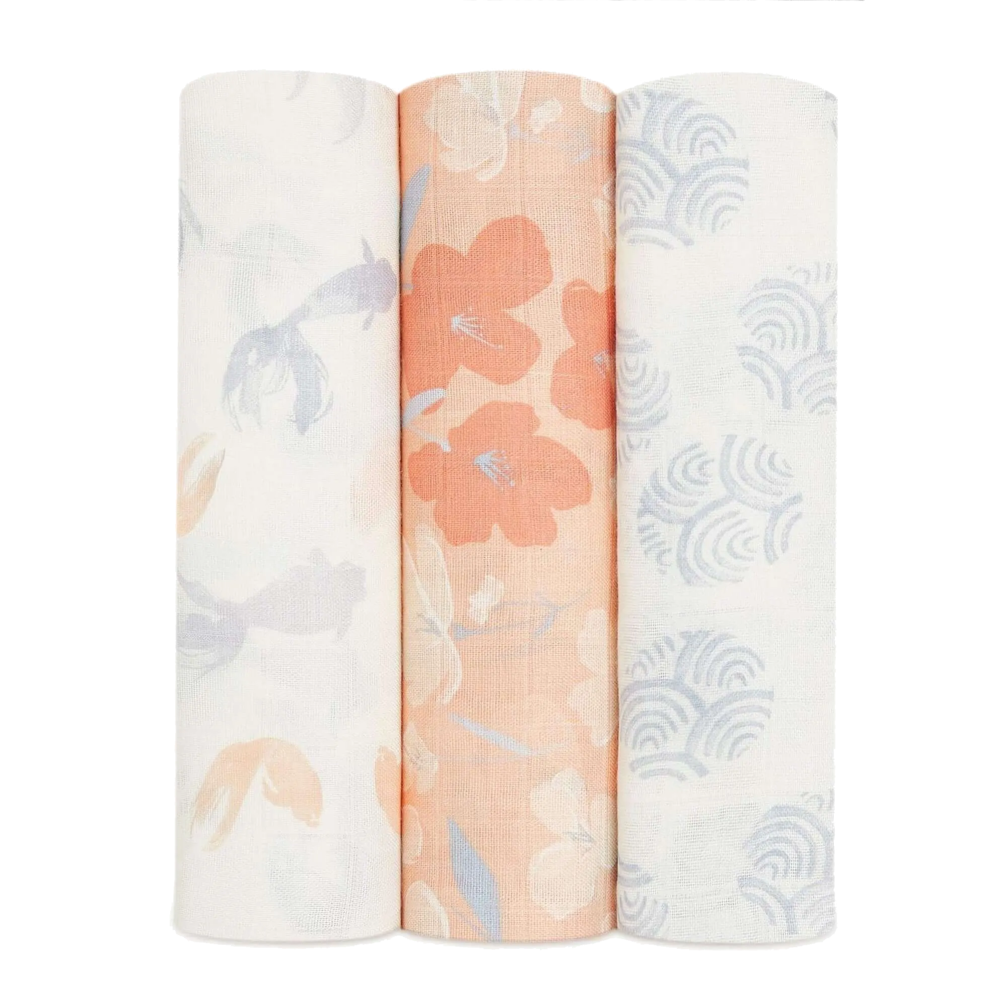 ADEN   ANAIS Silky Soft Swaddle (3 Pk) - Koi Pond