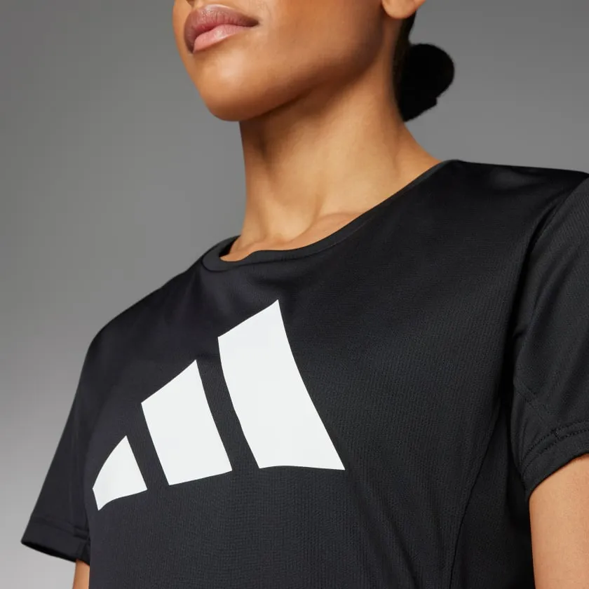 ADIDAS RUN IT TEE - WOMENS - BLACK