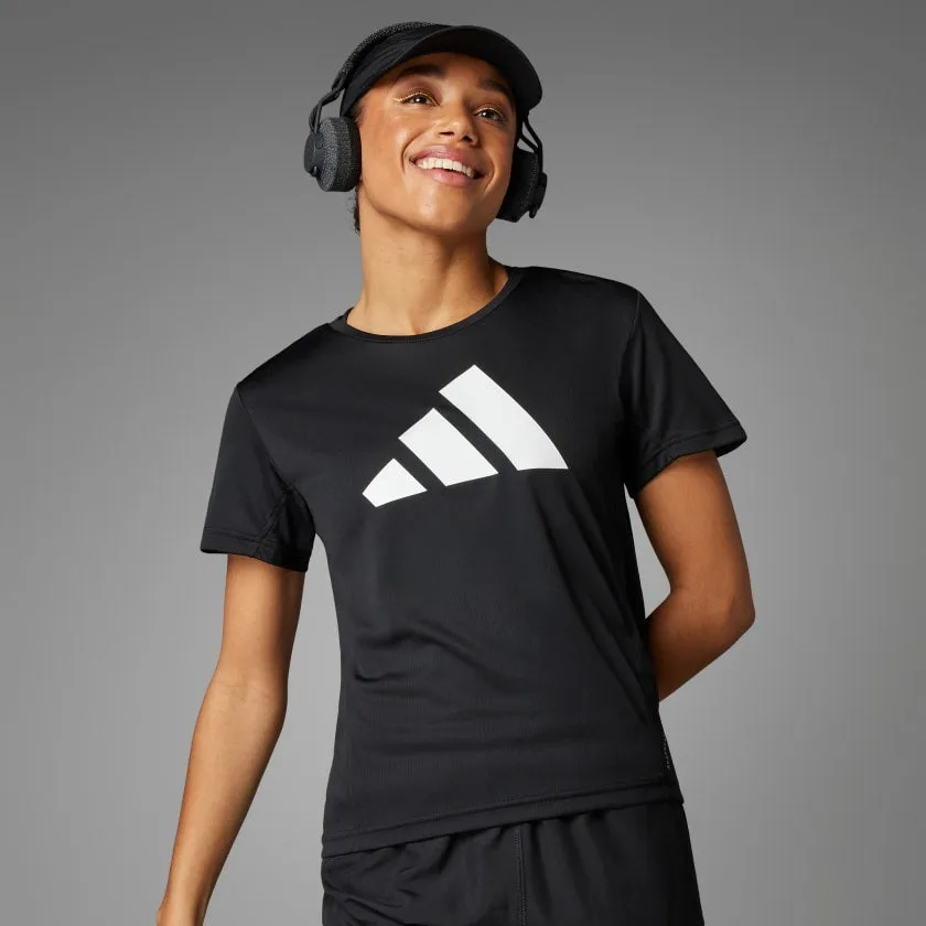 ADIDAS RUN IT TEE - WOMENS - BLACK