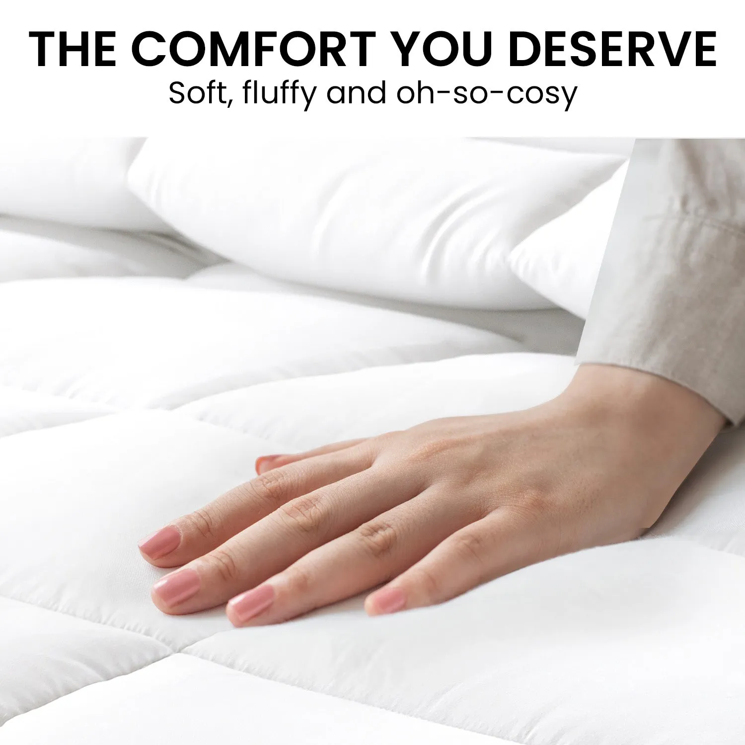 All-Natural 800GSM Goose Down Feather Comforter King - Laura Hill