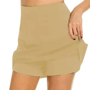 Anti-chafing Active Short - Soft Comfortable Women's Athletic Lightweight Skirts With Shorts Pockets