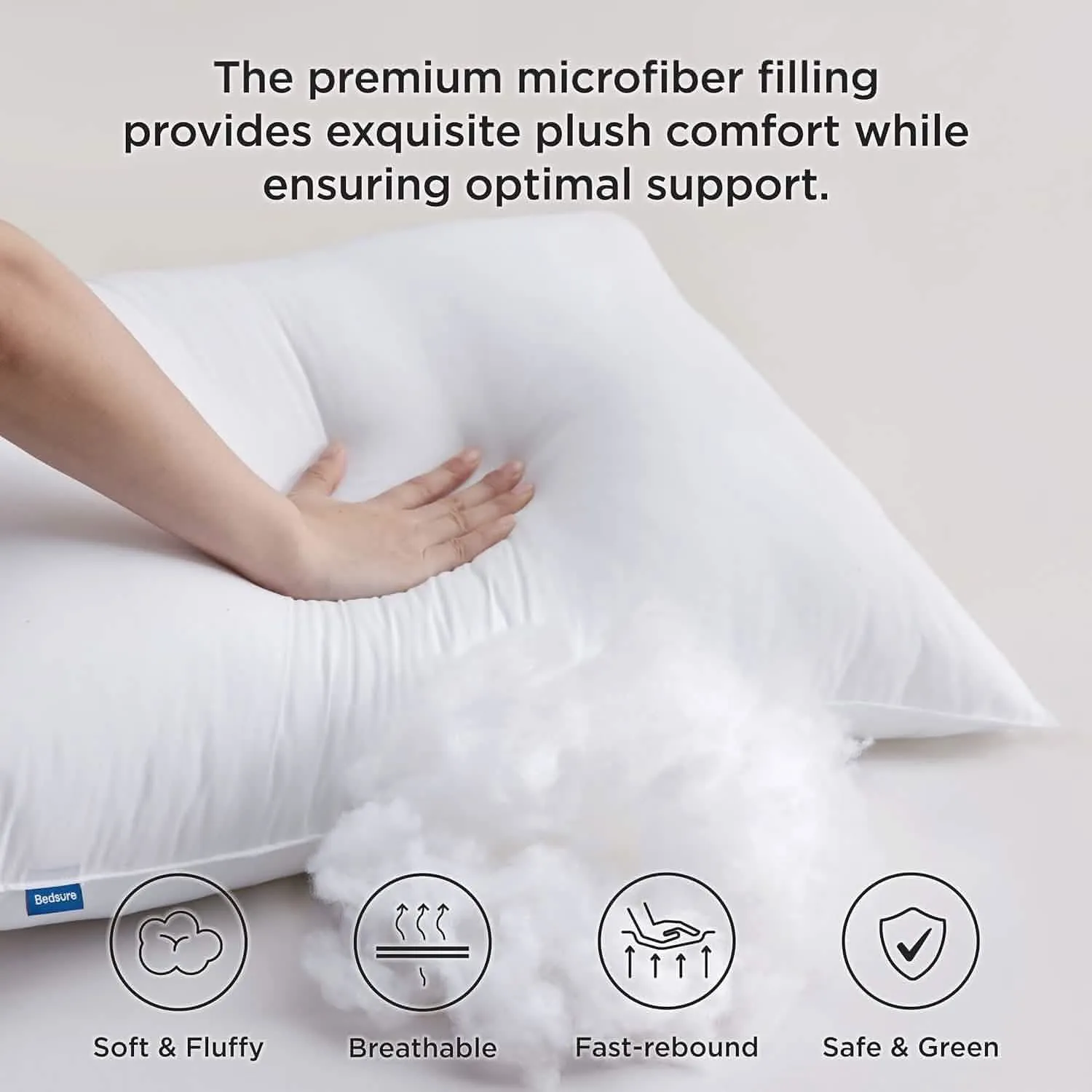 Bedsure  Firm Down Alternative Pillow