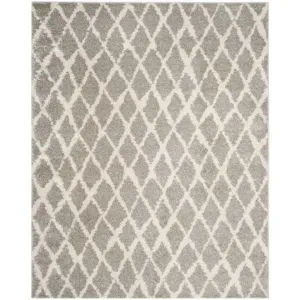 Berber Diamond Shag Light Gray/Cream Area Rug