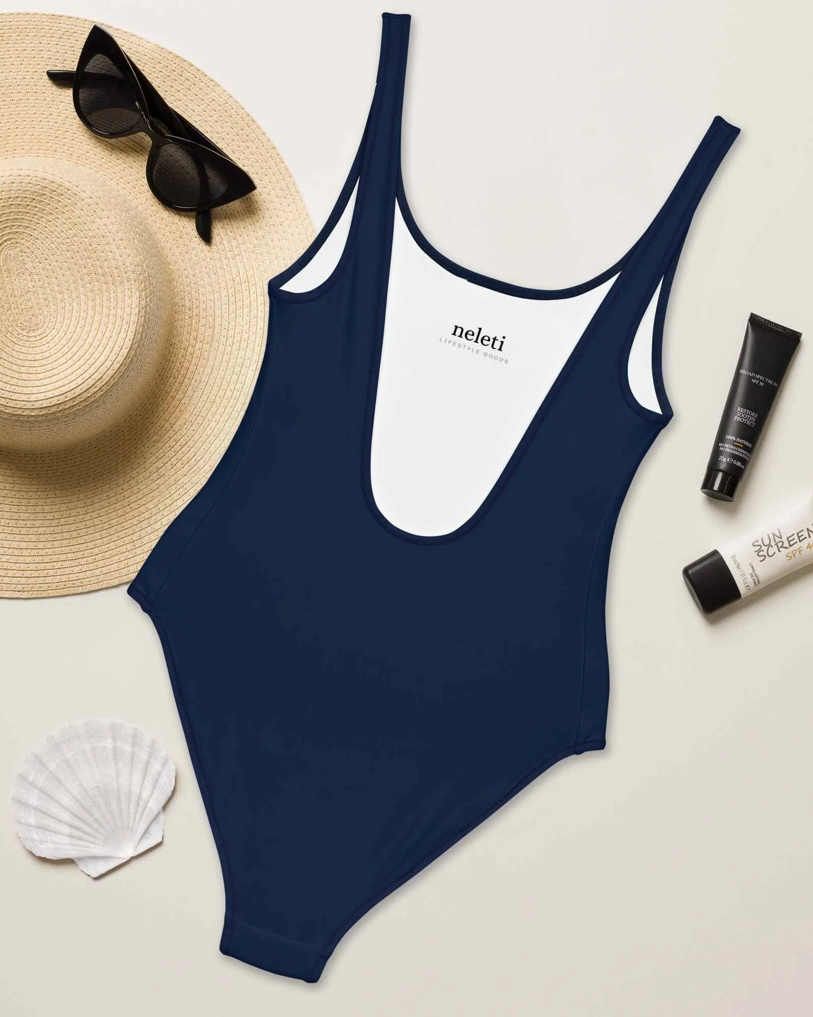 Blue One-Piece Swimsuit for Women