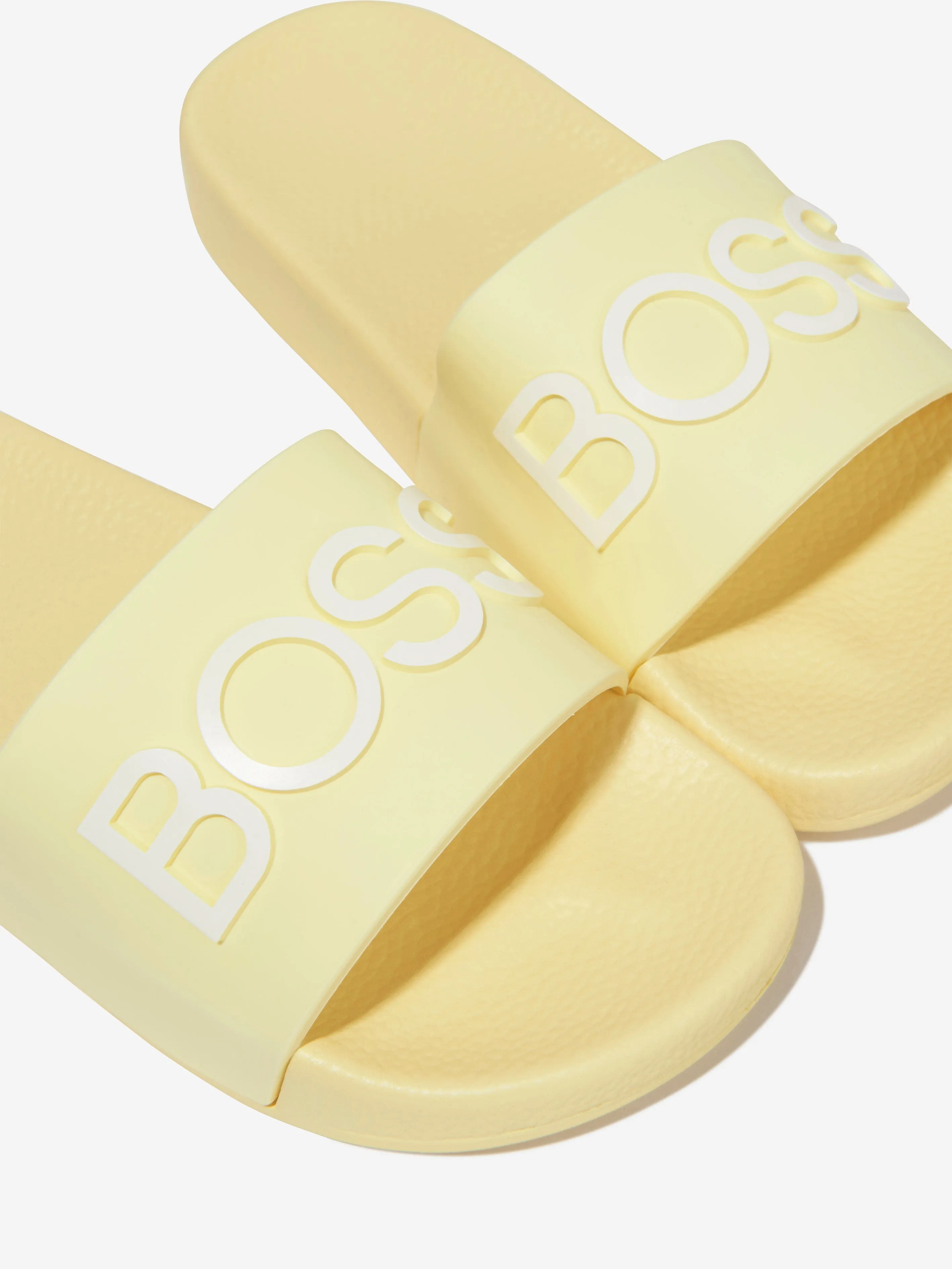 BOSS Boys Logo Sliders in Yellow