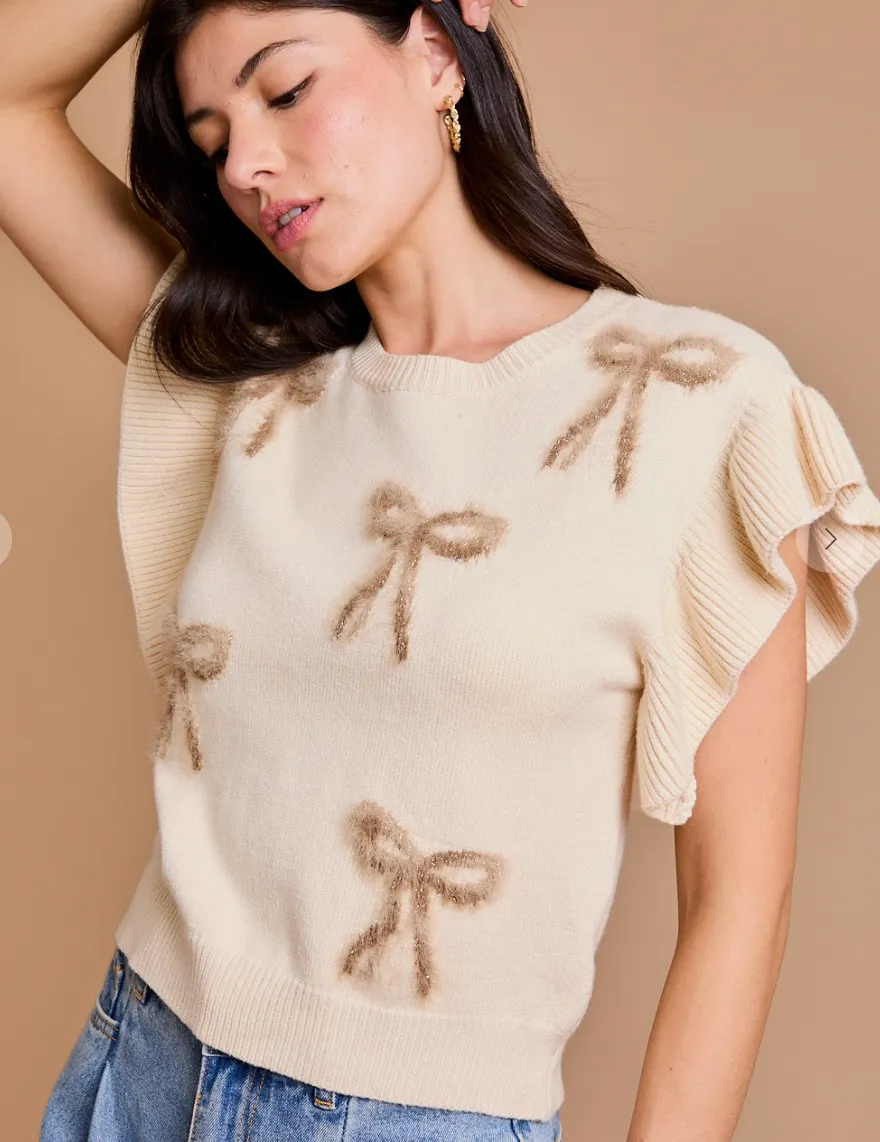 Bow Sweater - CREAM