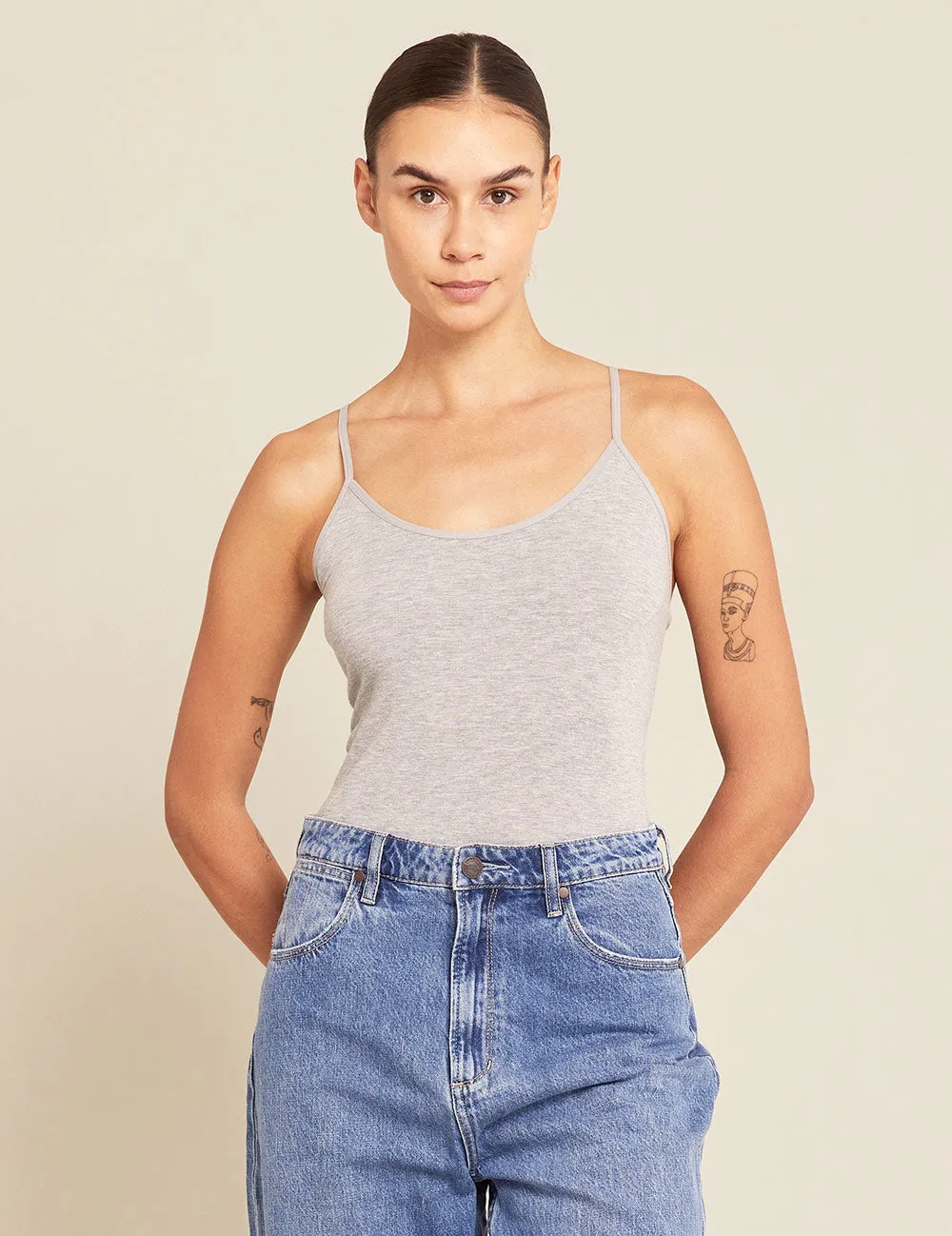 Cami Top - Light Grey Marl