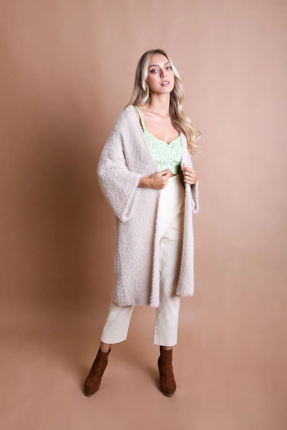 Cardigan - Mohair Beige