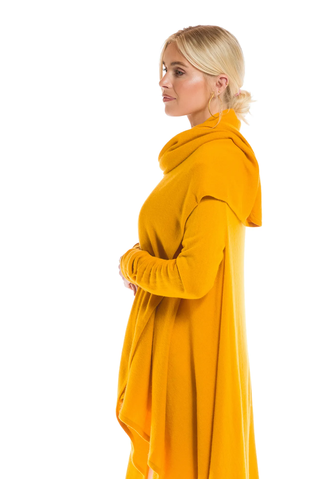 CASHMERE WATERFALL JACKET TIBETAN YELLOW