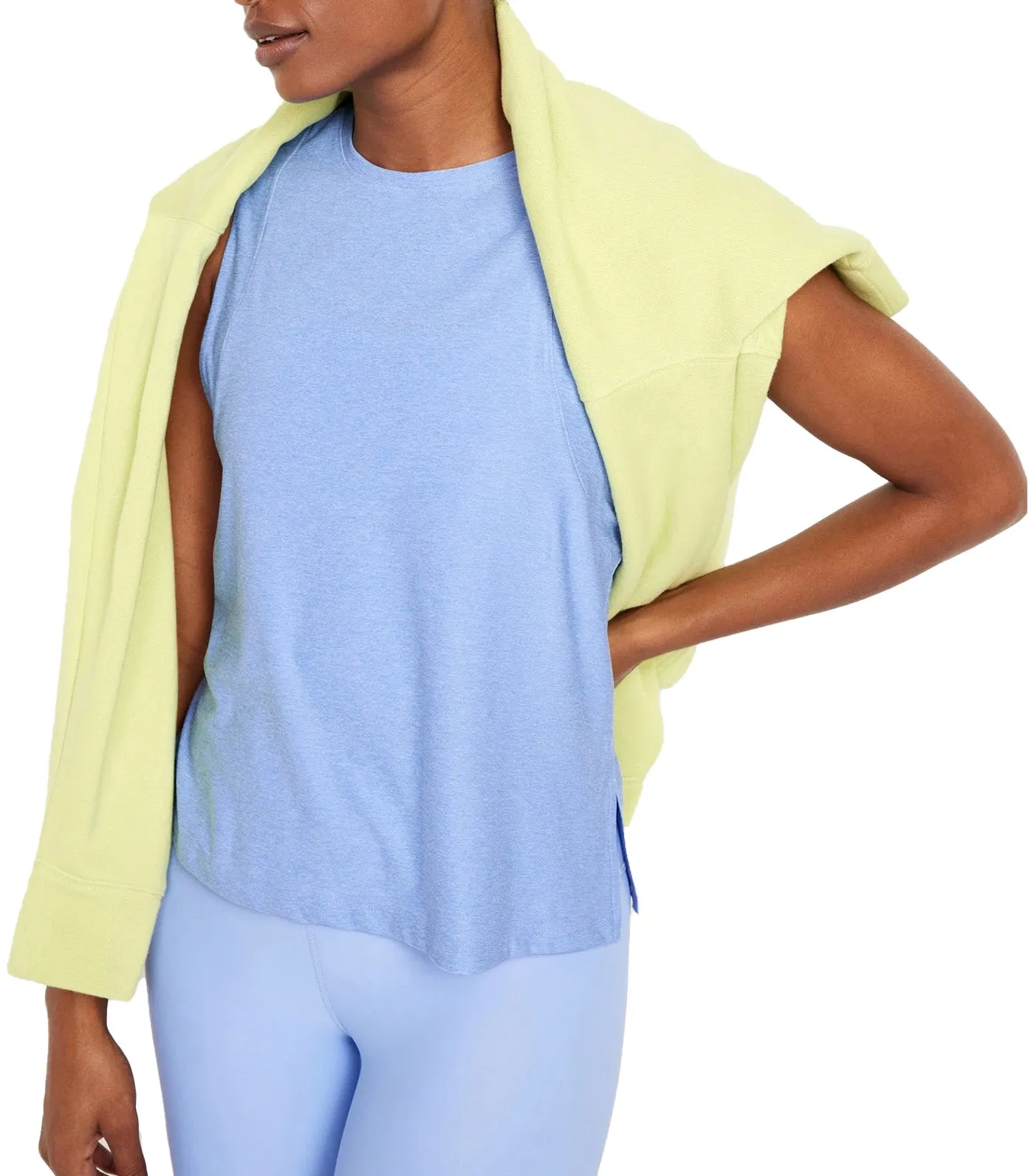 Cloud 94 Soft Split-Hem T-Shirt for Women Blue Overall