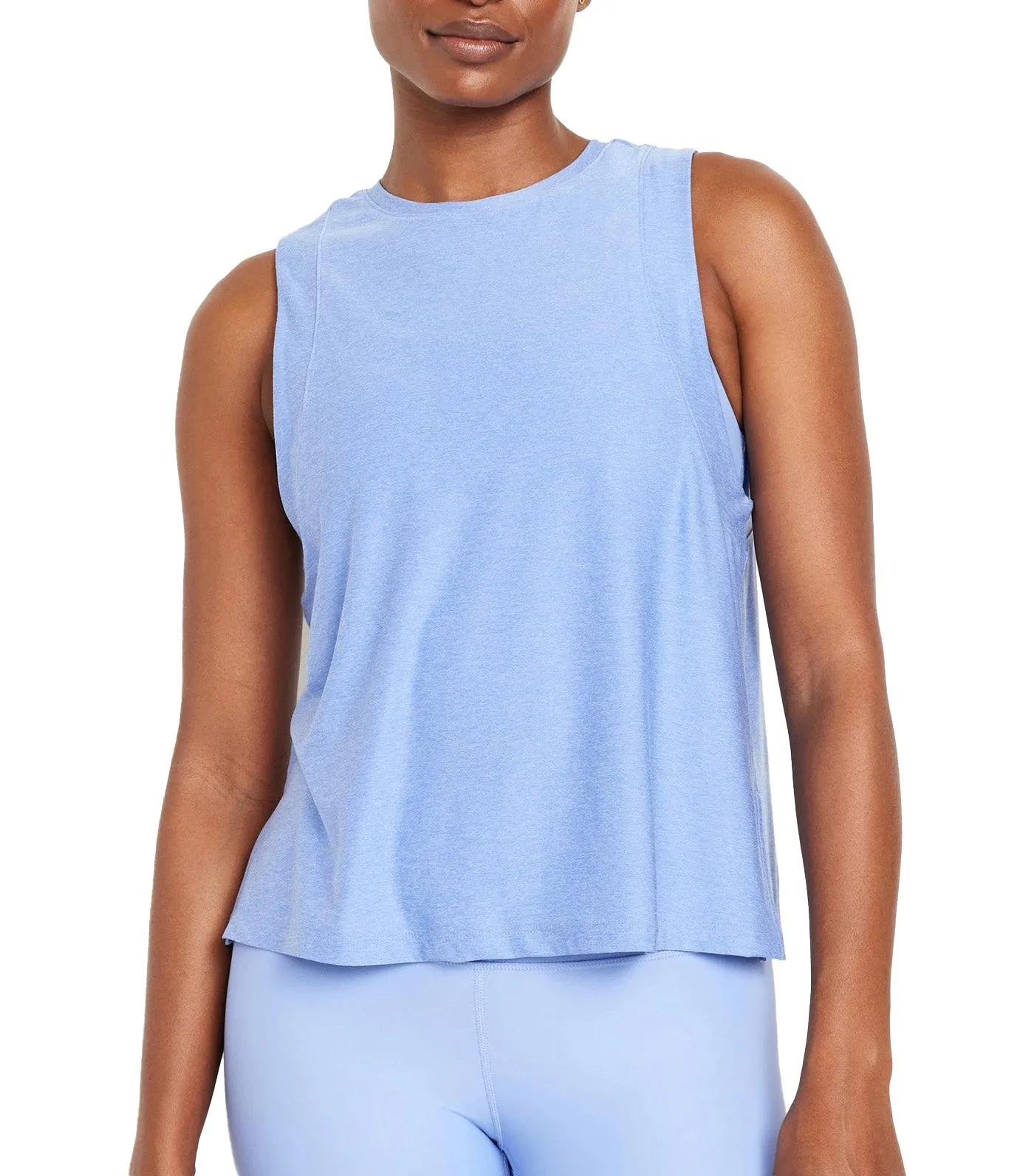 Cloud 94 Soft Split-Hem T-Shirt for Women Blue Overall