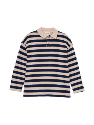 Collared Stripe Sweatshirt