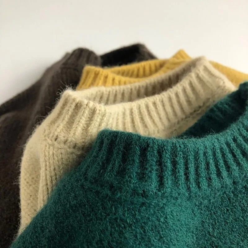 Cotton Crew Neck Knit Jumper