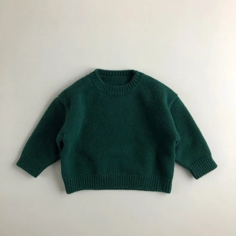 Cotton Crew Neck Knit Jumper