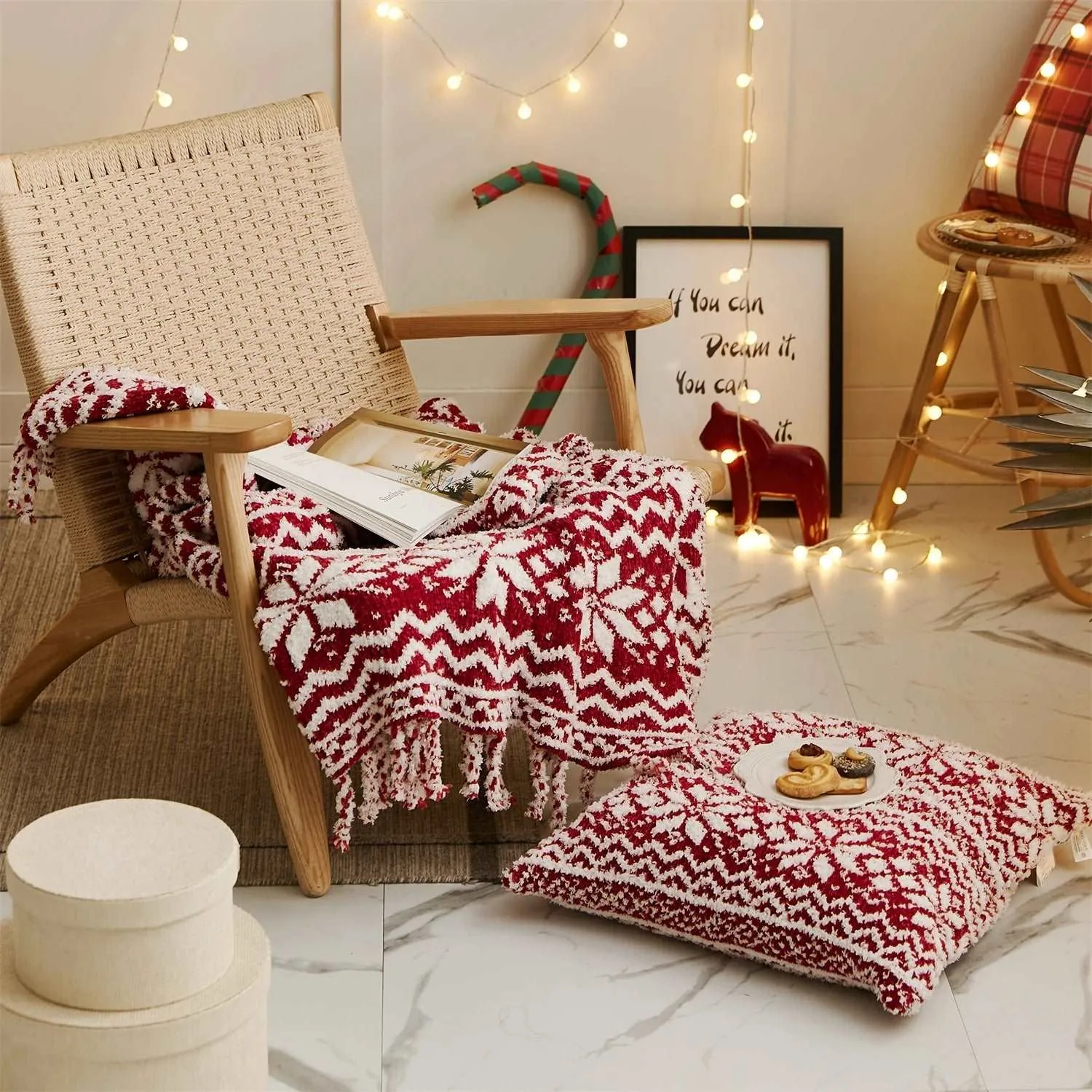 Cozy Christmas Chunky Knit Blankets - Warm, Breathable & Stylish