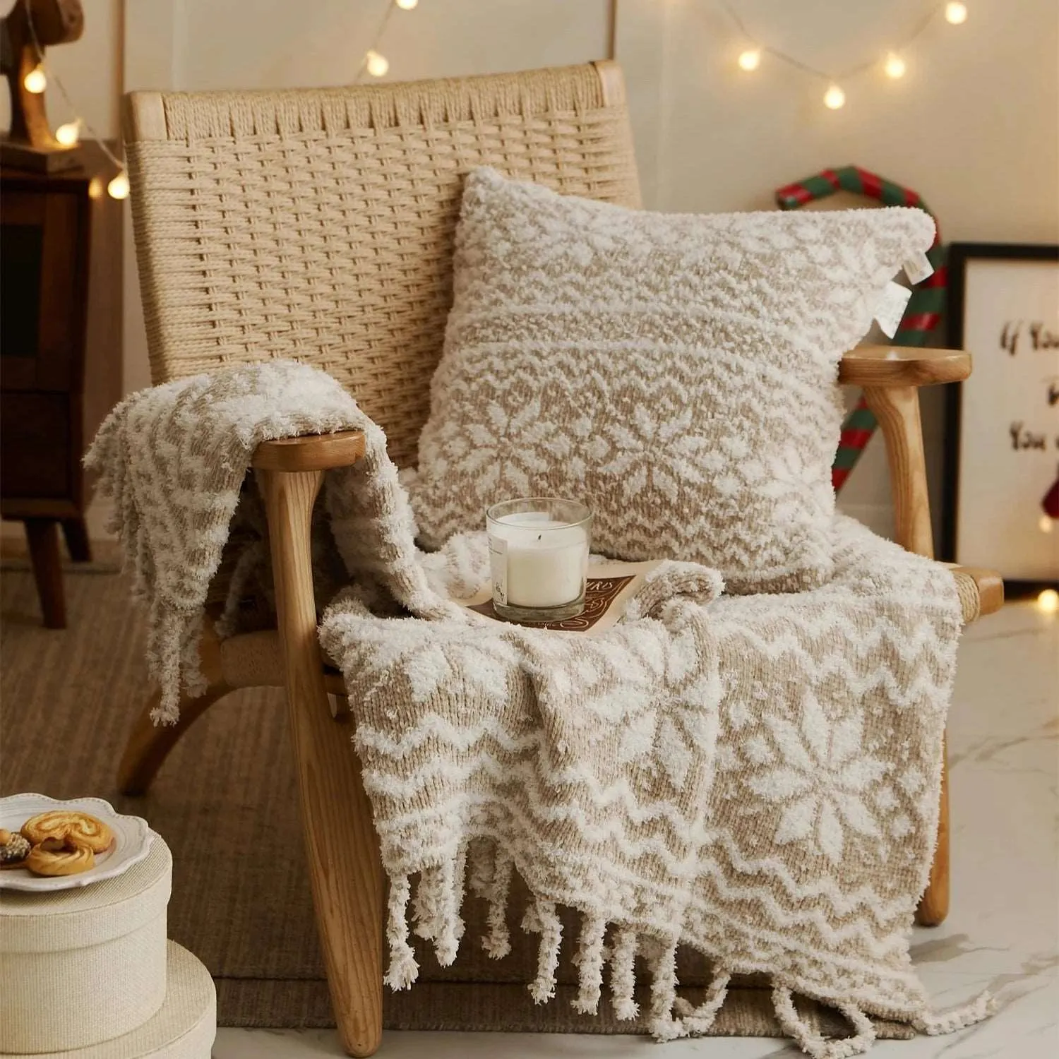 Cozy Christmas Chunky Knit Blankets - Warm, Breathable & Stylish