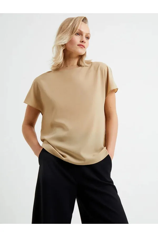 Crepe Light Crewneck Top