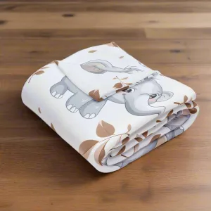 Cute Baby Elephants Fleece Throw Blanket for Toddlers, Kids & Pets – Soft, Cozy, and Durable 30x40” Blanket