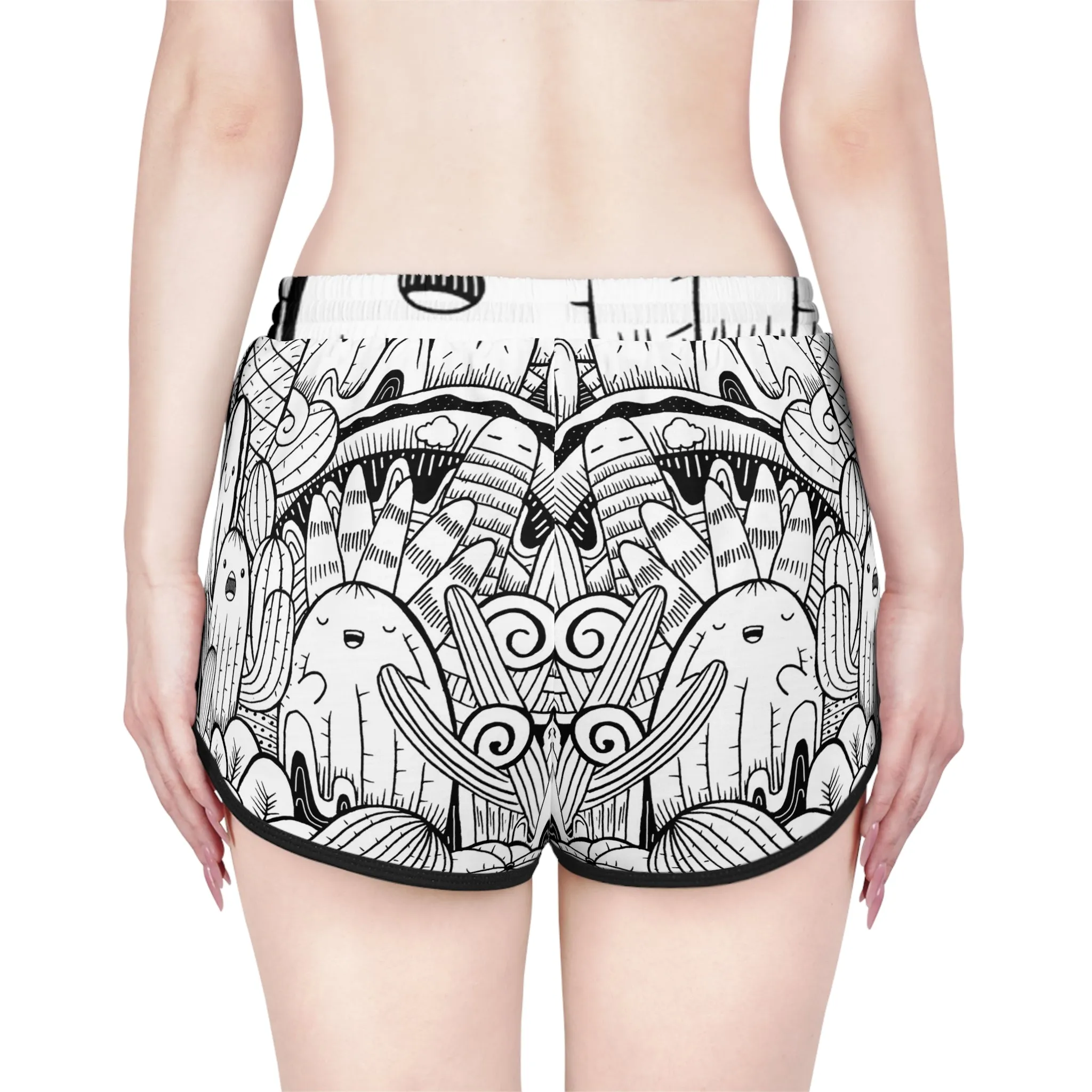 Doodle Cactus - Inovax Women's Relaxed Shorts