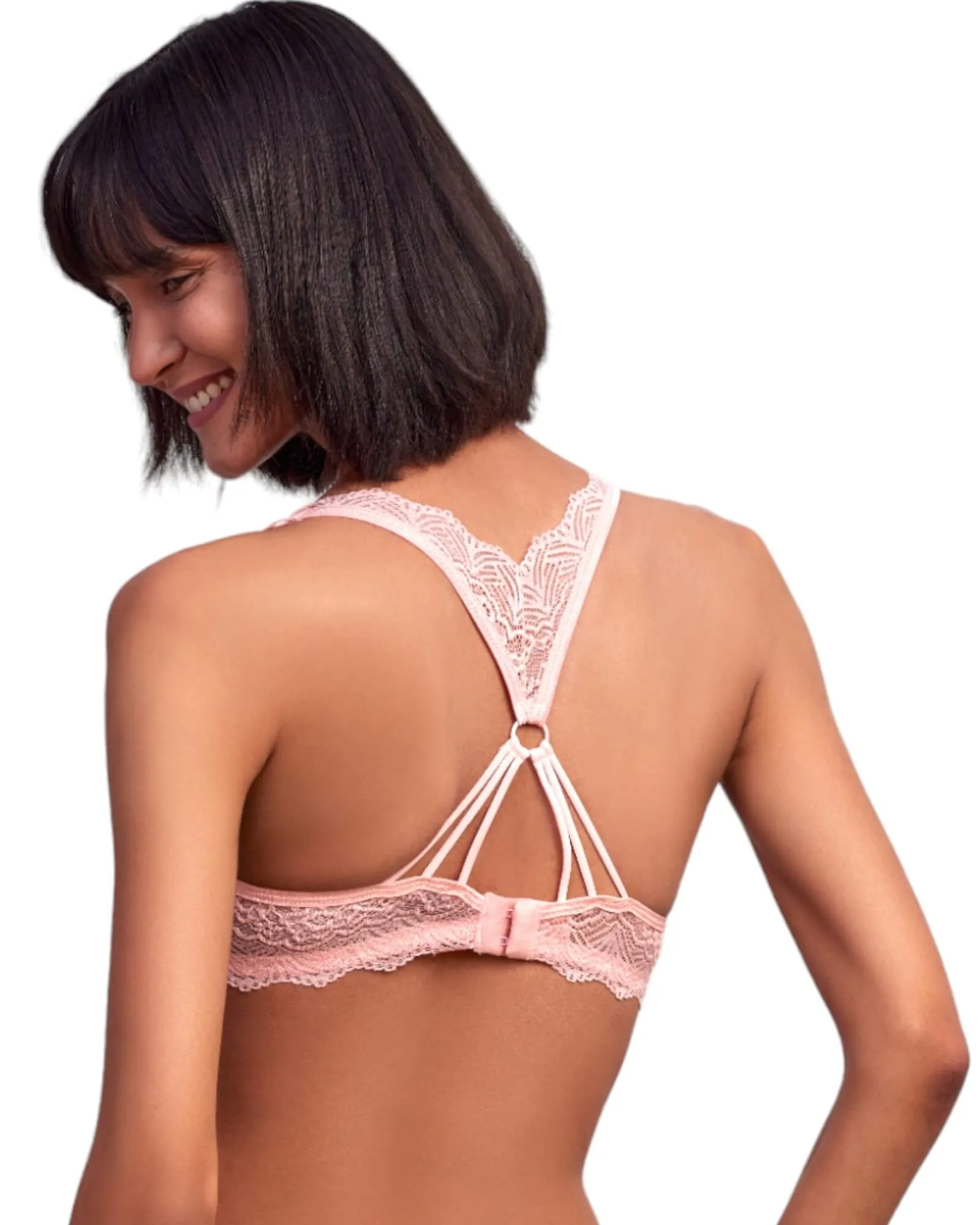 Feminine and Flattering Triple Pad Push-Up Bra with Lace Back