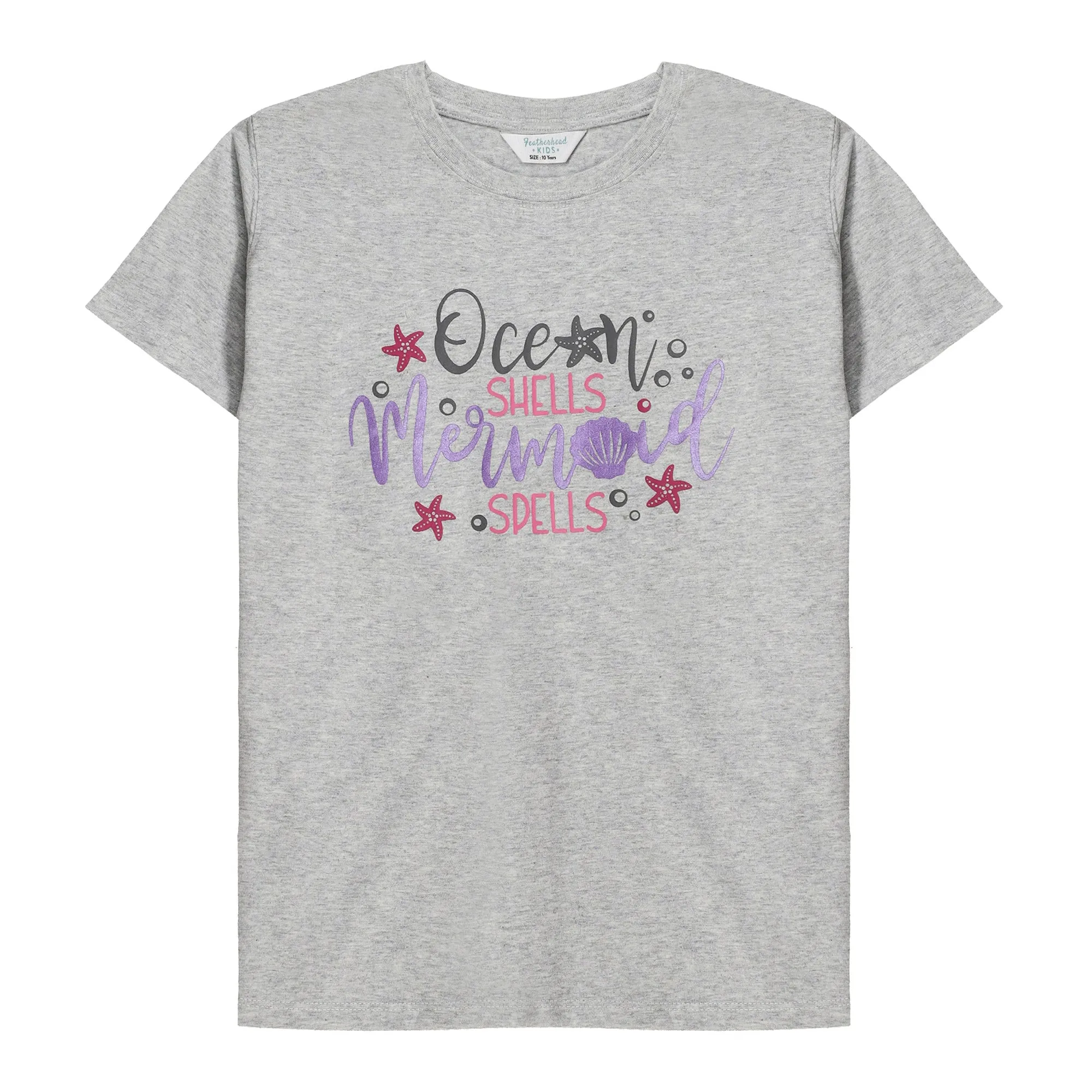 FG-3176- Heather Grey- Mermaid Spells T-shirt