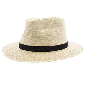 Fine Palm Tear Drop Fedora - Natural Hand Woven Guatemalan Fine Palm Hat