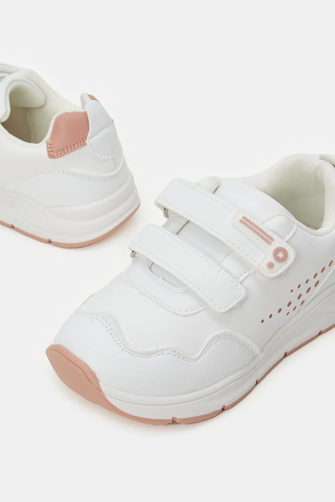 Girls White Slim-Runner