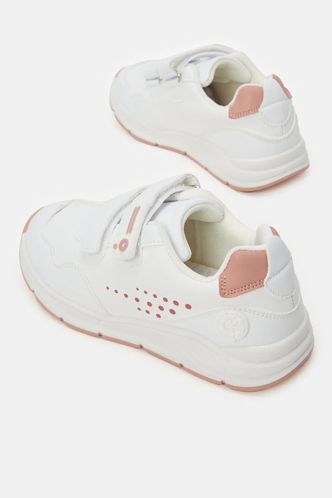 Girls White Slim-Runner