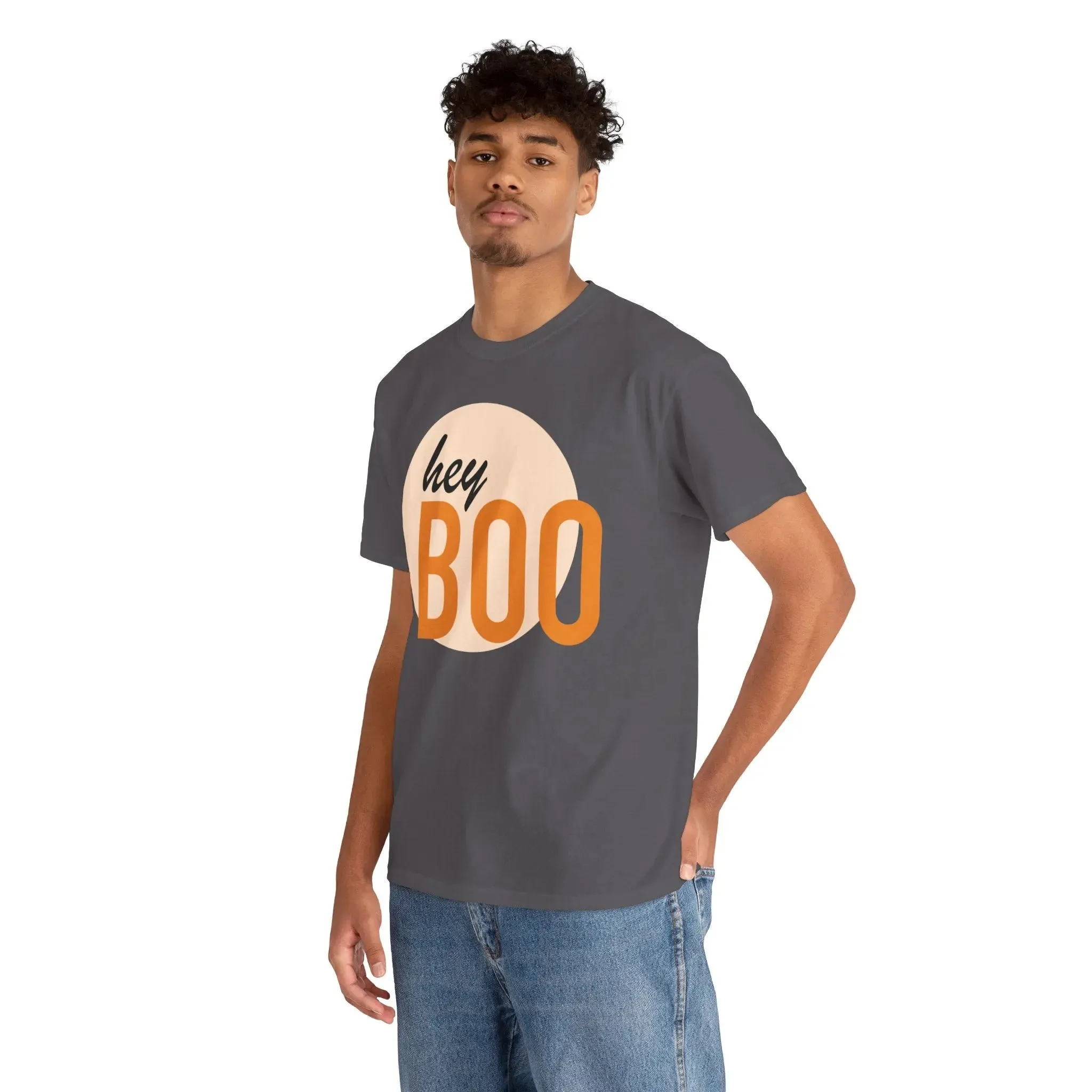 Hey Boo Halloween Tee Unisex Cotton T-shirt