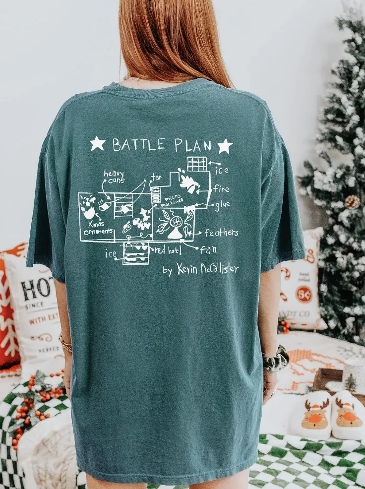 Home Alone Battle Plan Heavyweight Christmas Tee