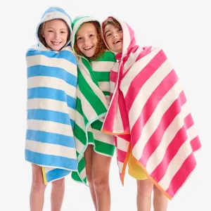 Hoodie towel in stripe