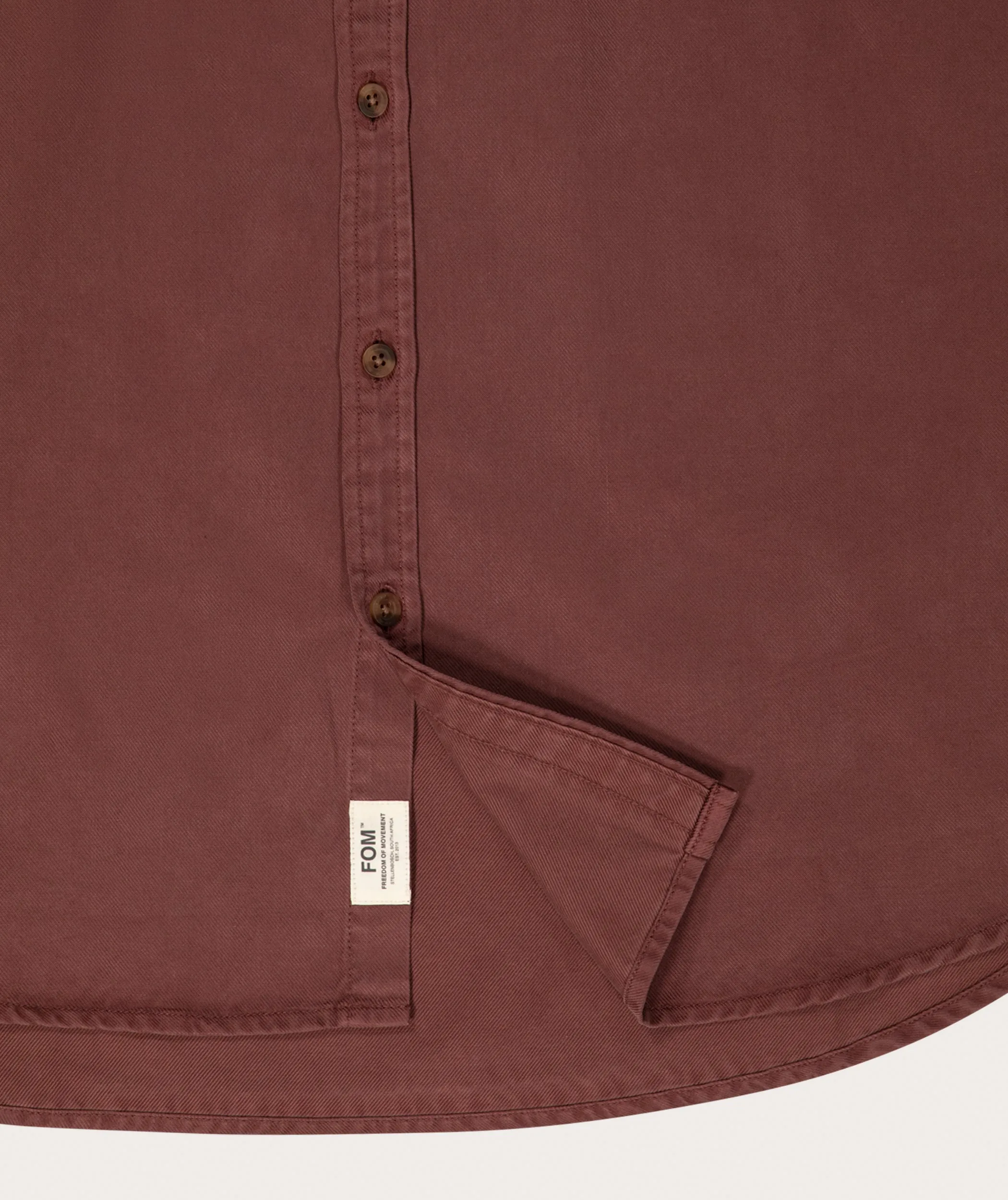 Mens Tencel Long Sleeve Shirt - Burgundy