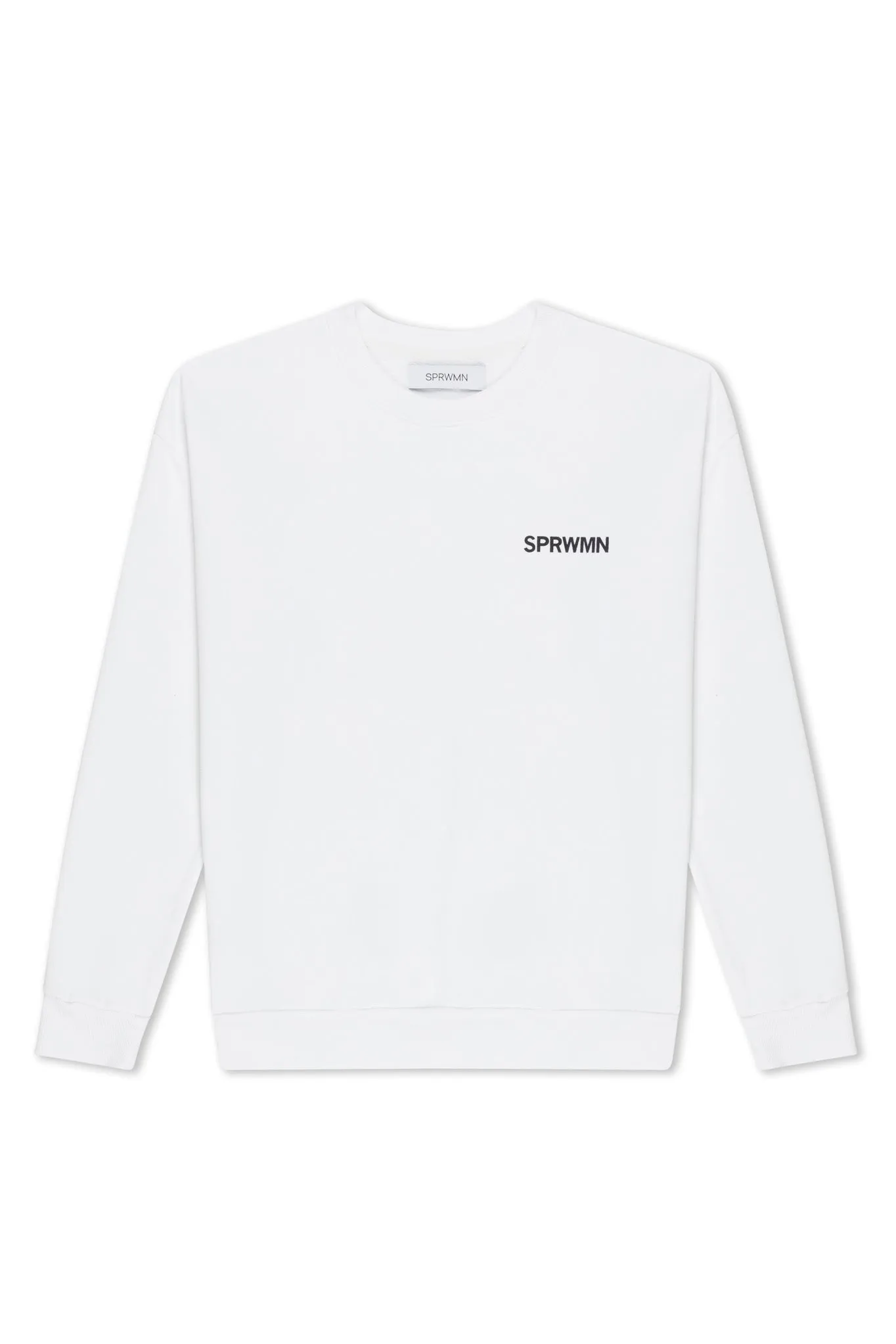 Optic White Cotton Logo Sweatshirt