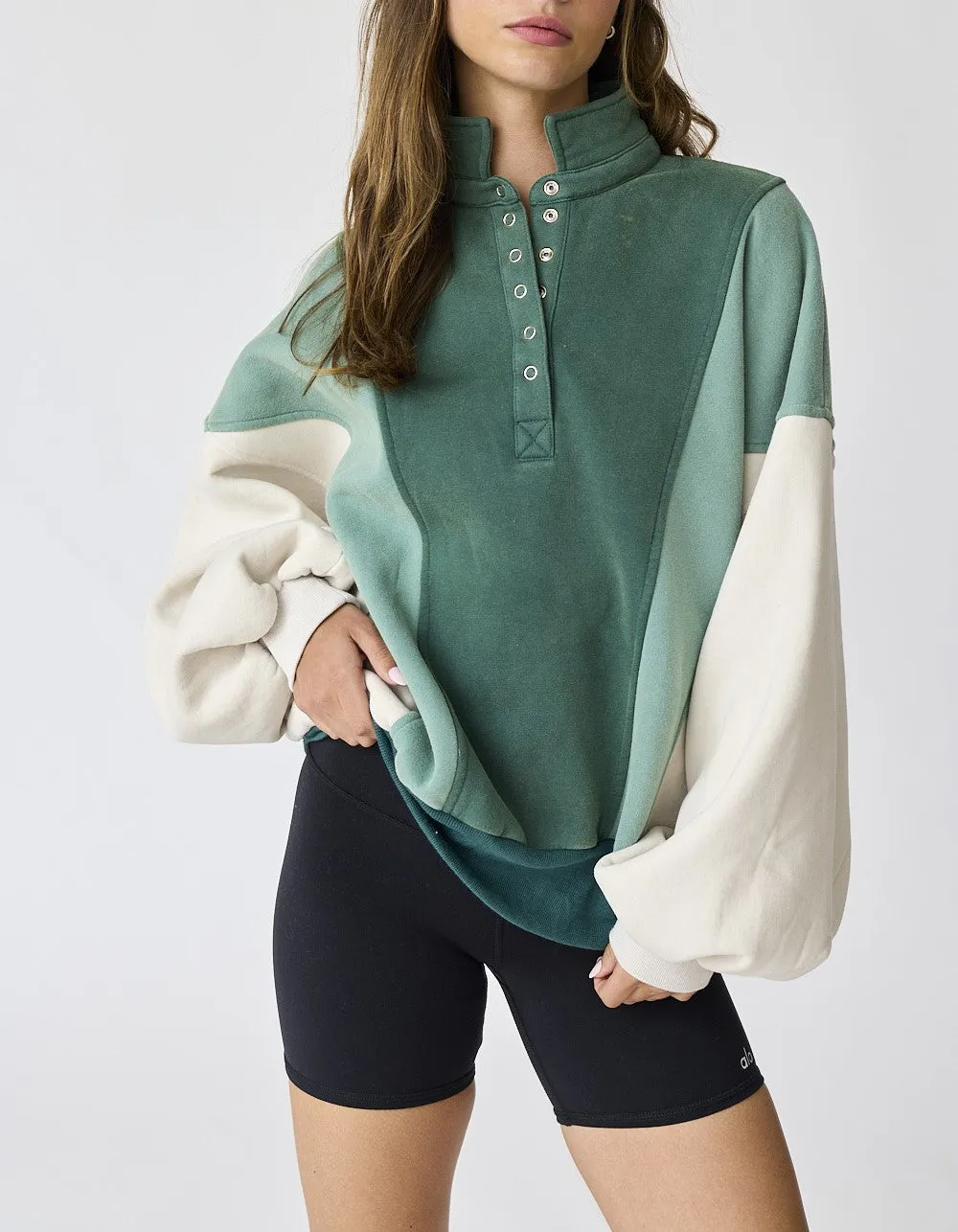 Oversized Colorblock Sweatshirt - 2 Colors!