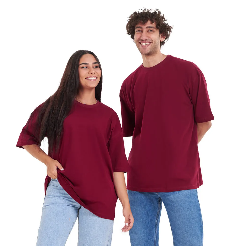 Oversized T-shirt Dark Red