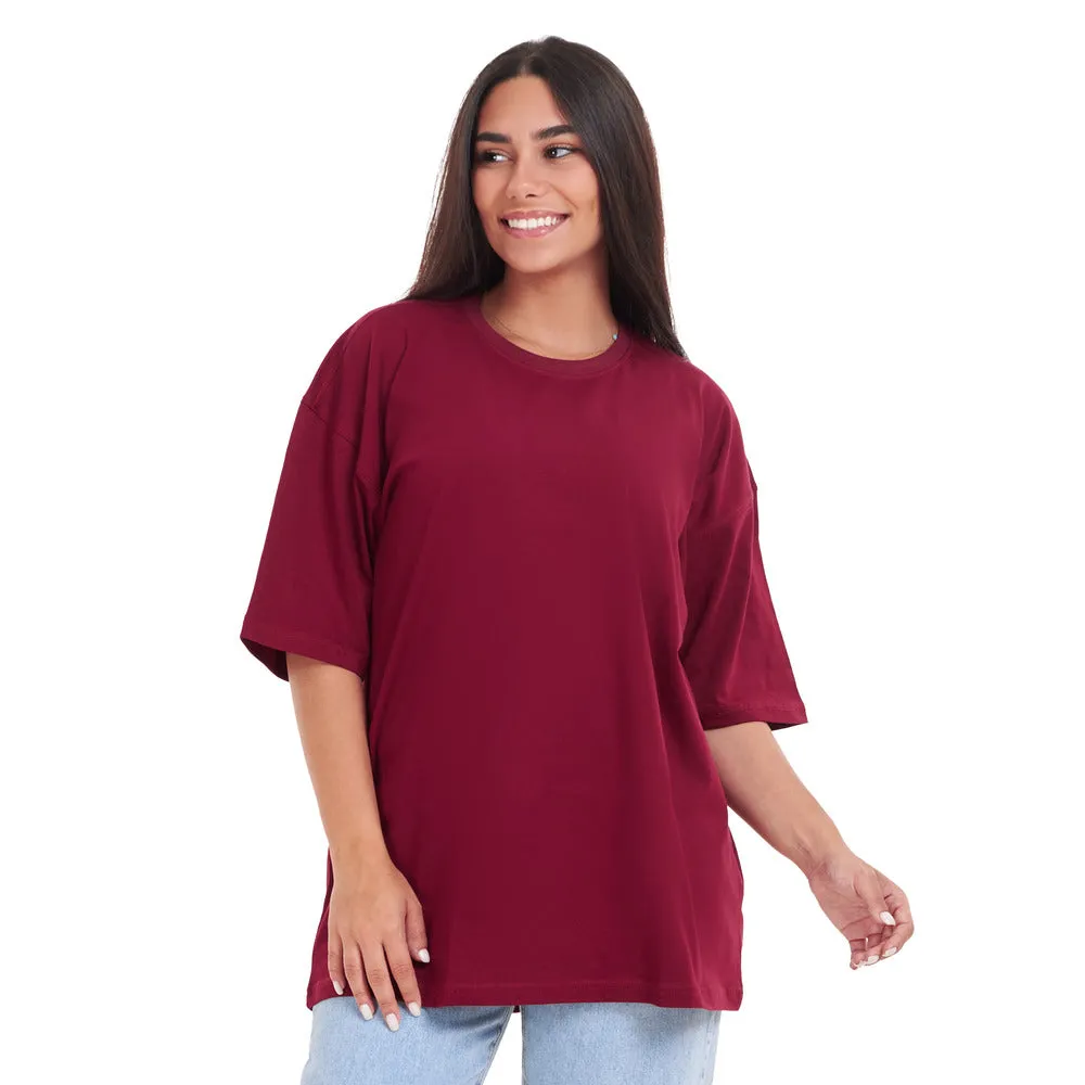 Oversized T-shirt Dark Red