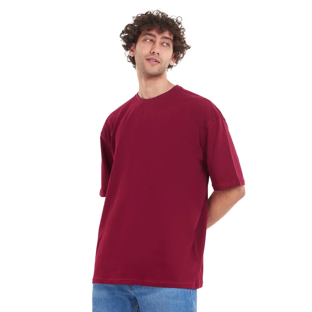 Oversized T-shirt Dark Red