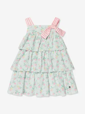 Paz Rodriguez Girls Tiered Apple Dress in Green