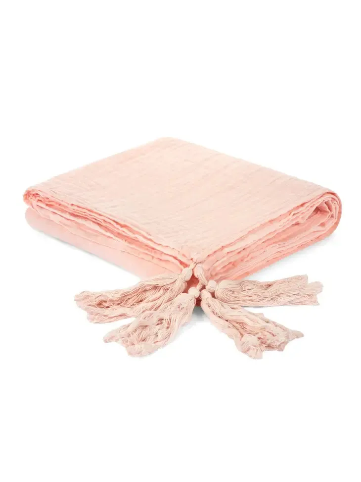 Pink Muslin Throw