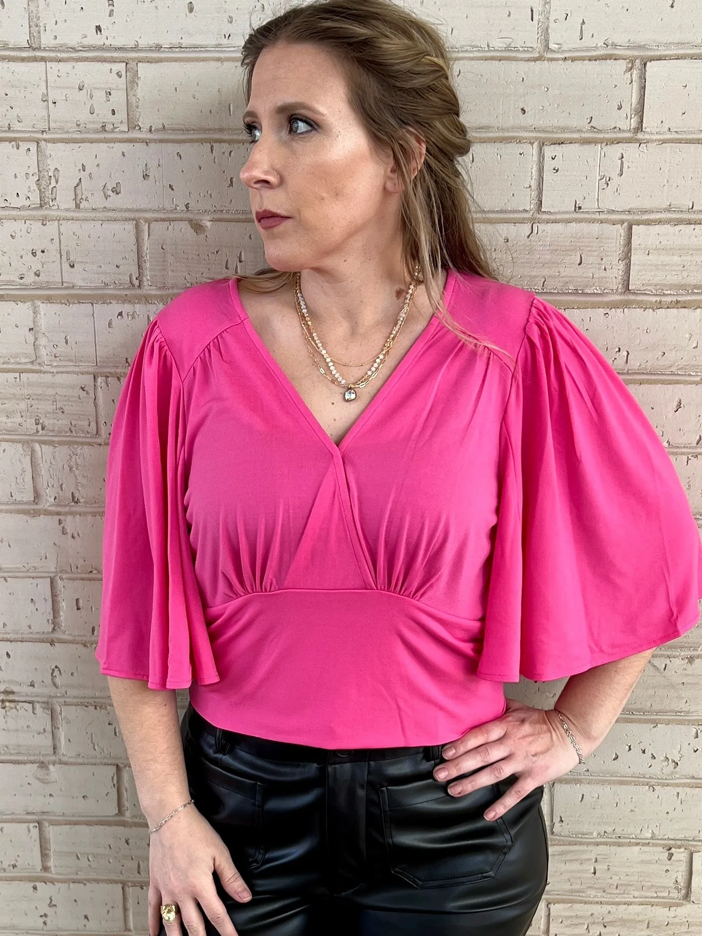 Pink Sassy Bell Top*