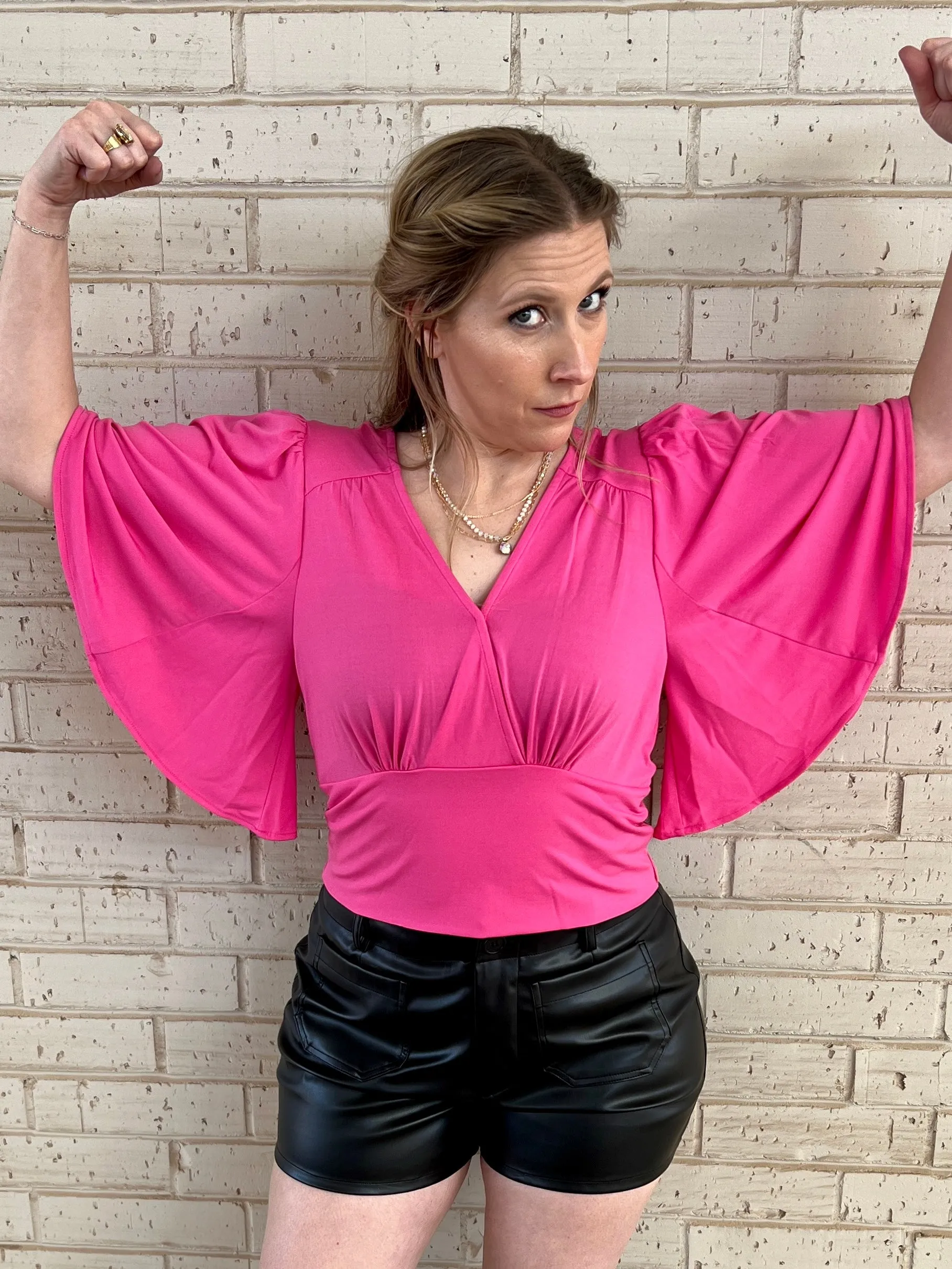 Pink Sassy Bell Top*