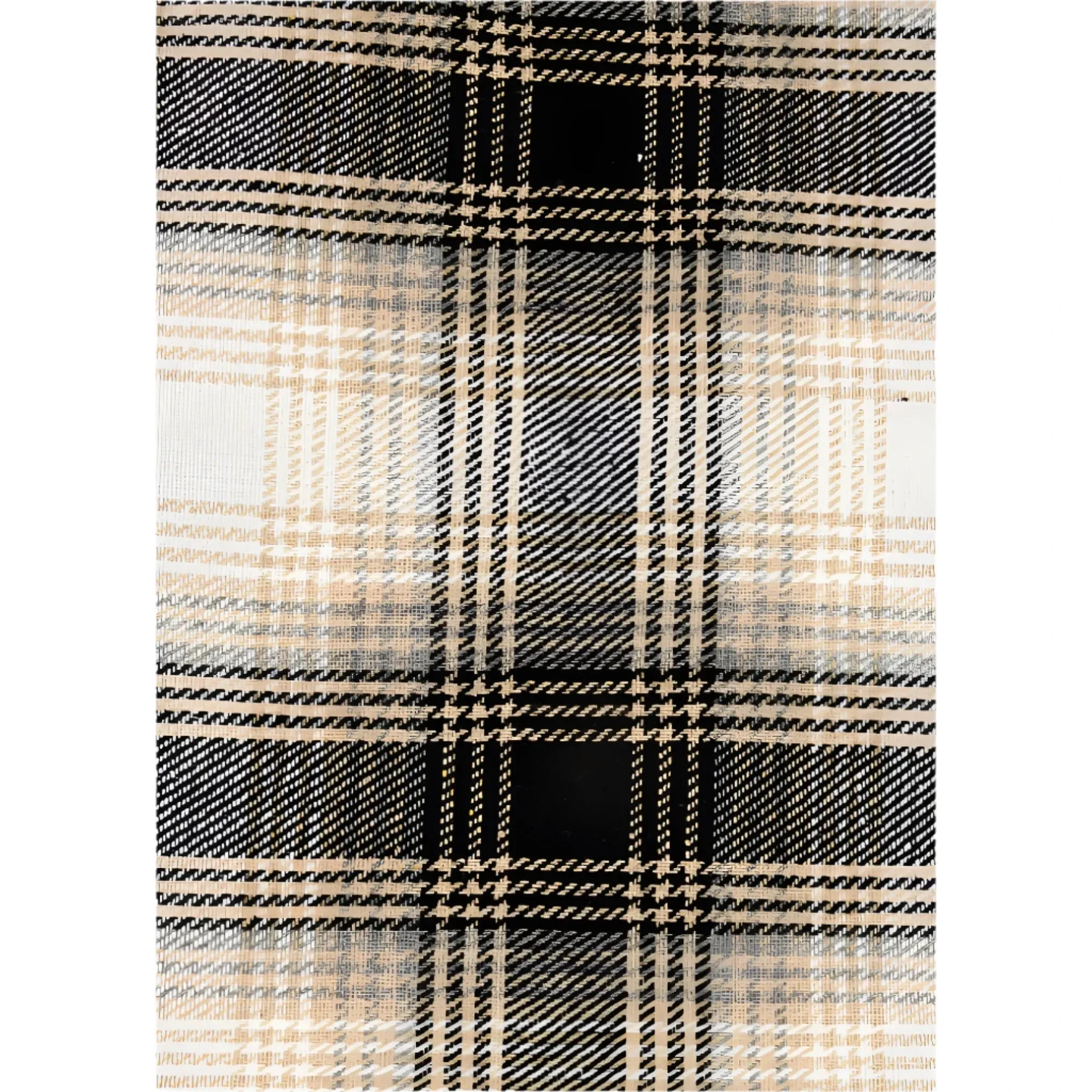 Plaid Print Oblong Scarf