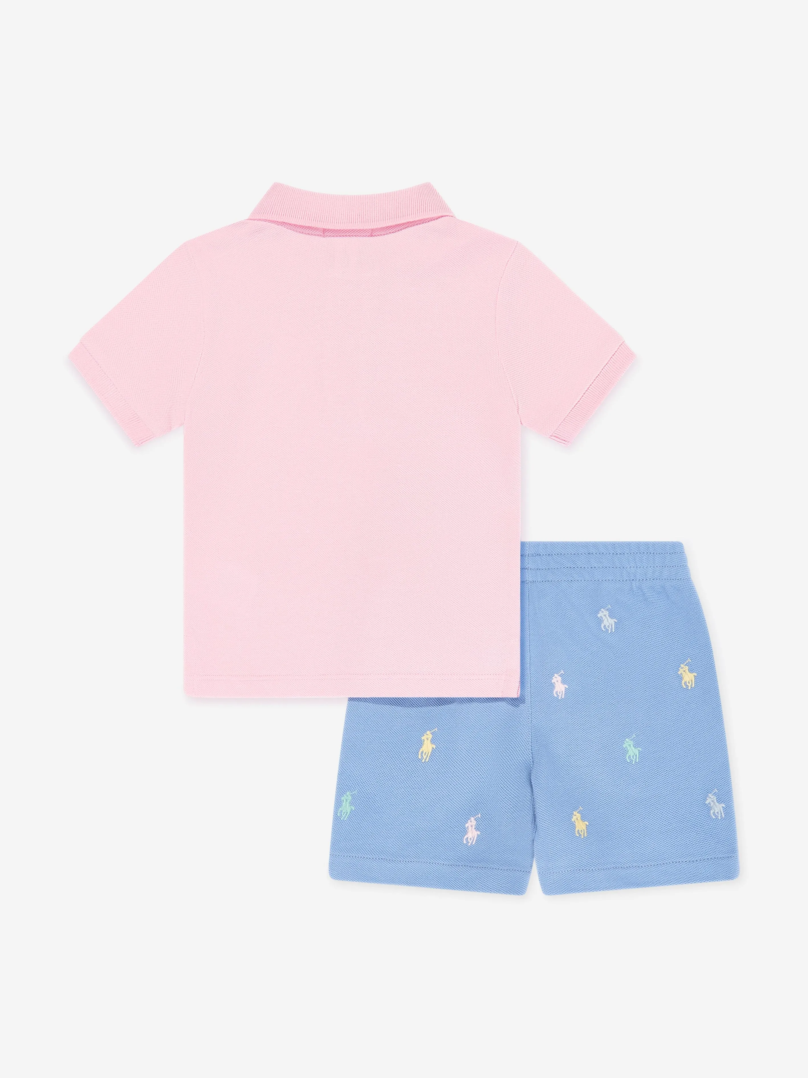 Ralph Lauren Baby Boys Polo Shirt And Short Set in Pink