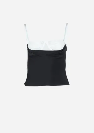 Satin Solid Color Sleeveless Cami Crop Top