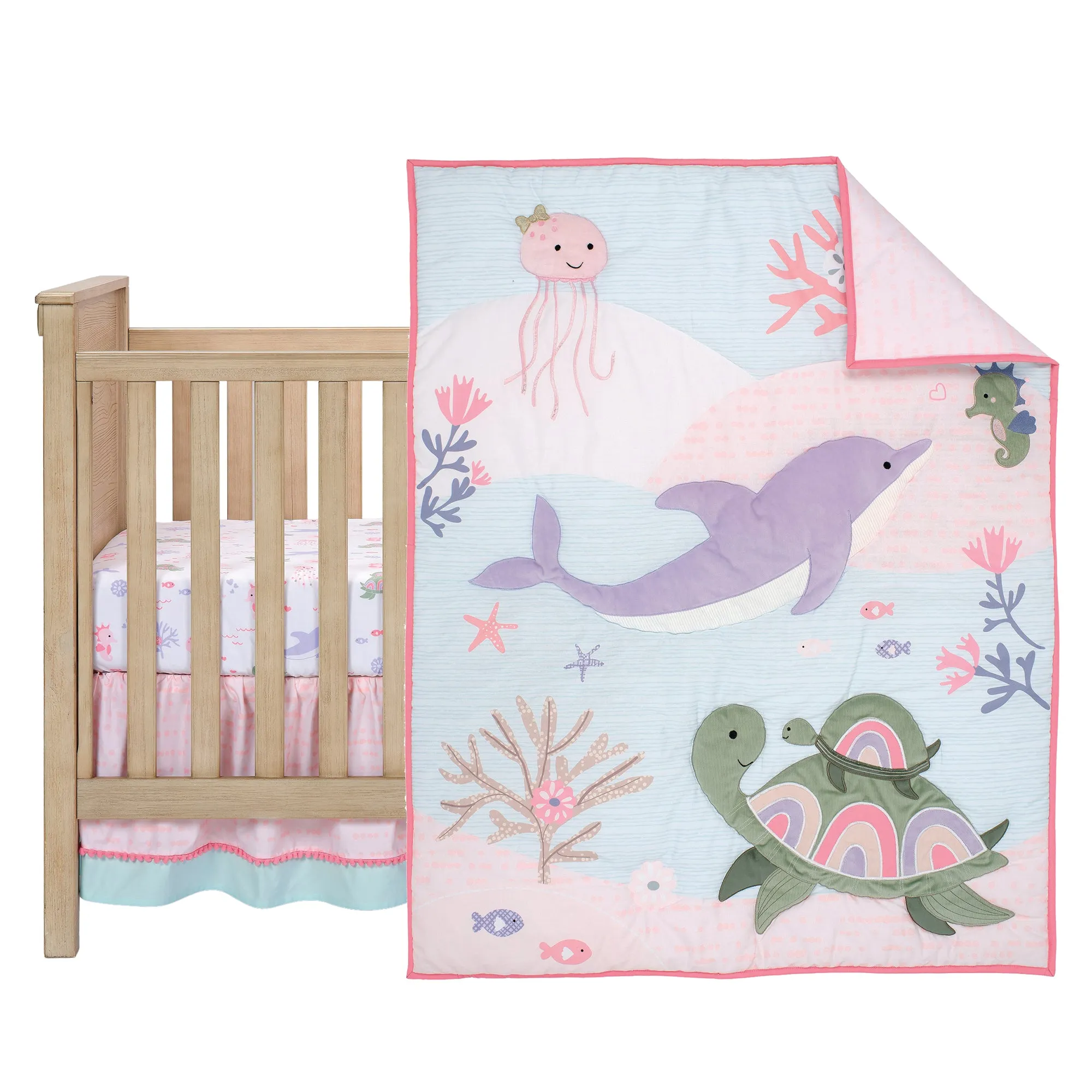 Sea Dreams 3-Piece Crib Bedding Set