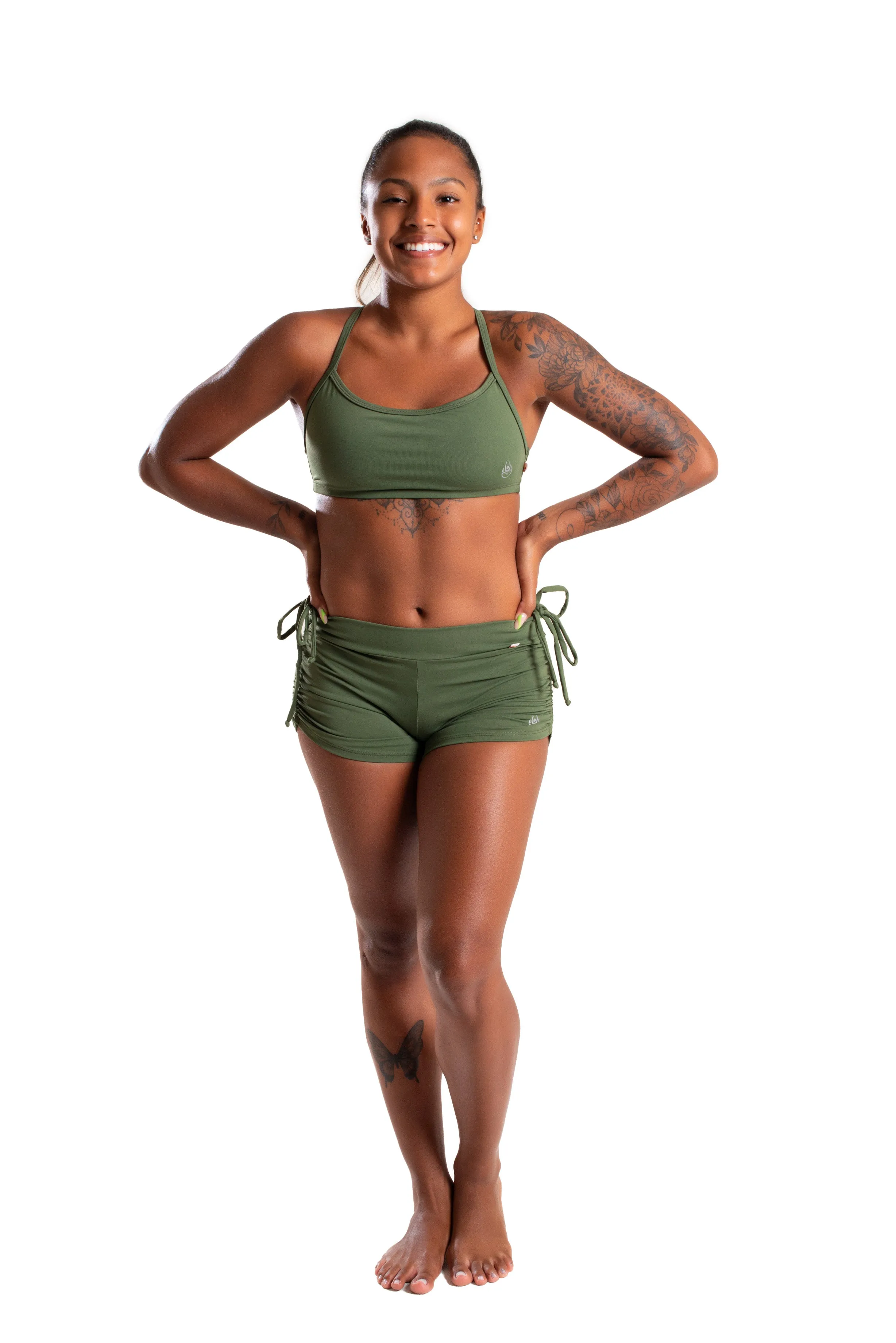 Side String Shorts, Jungle Green Cool Form Light