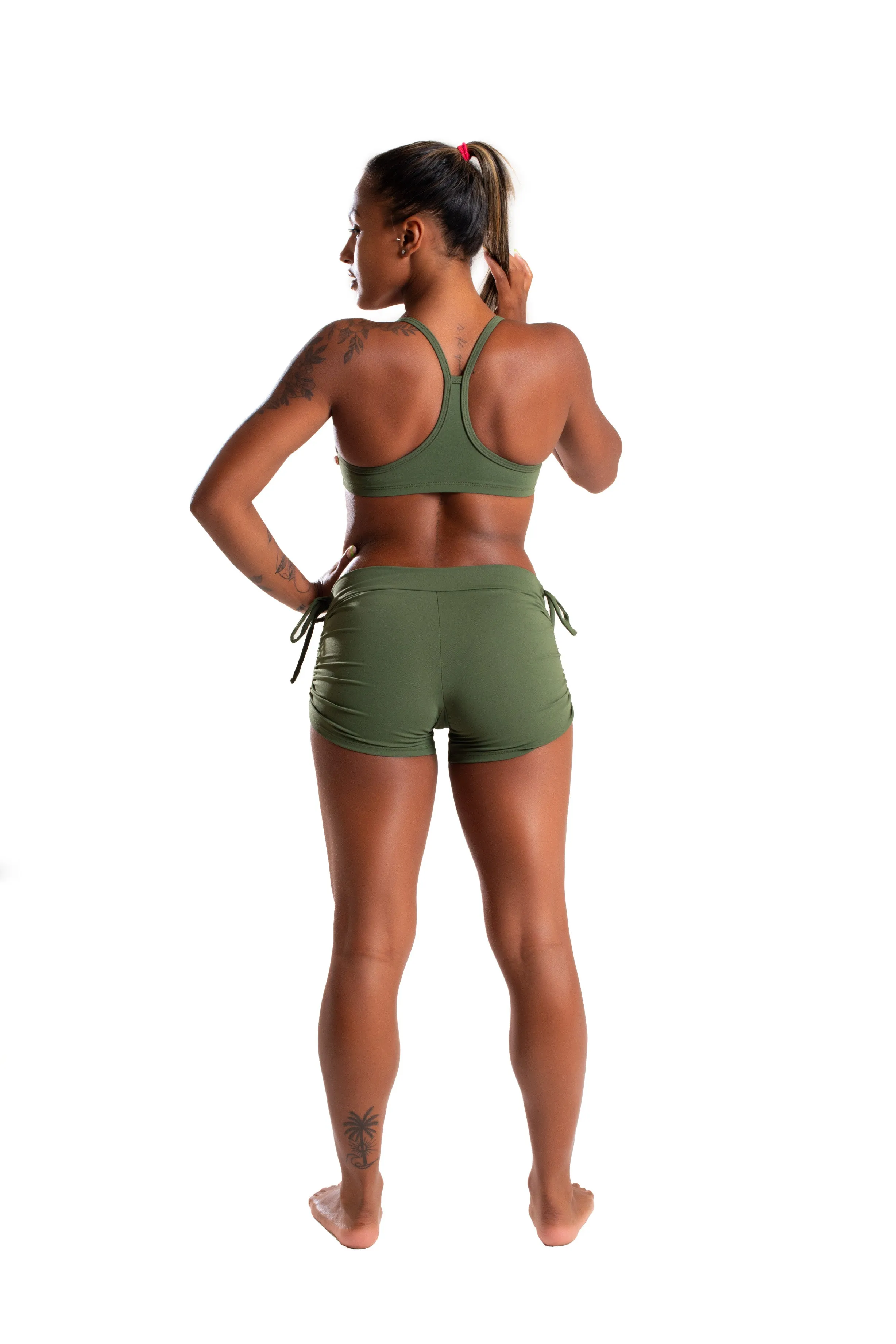 Side String Shorts, Jungle Green Cool Form Light