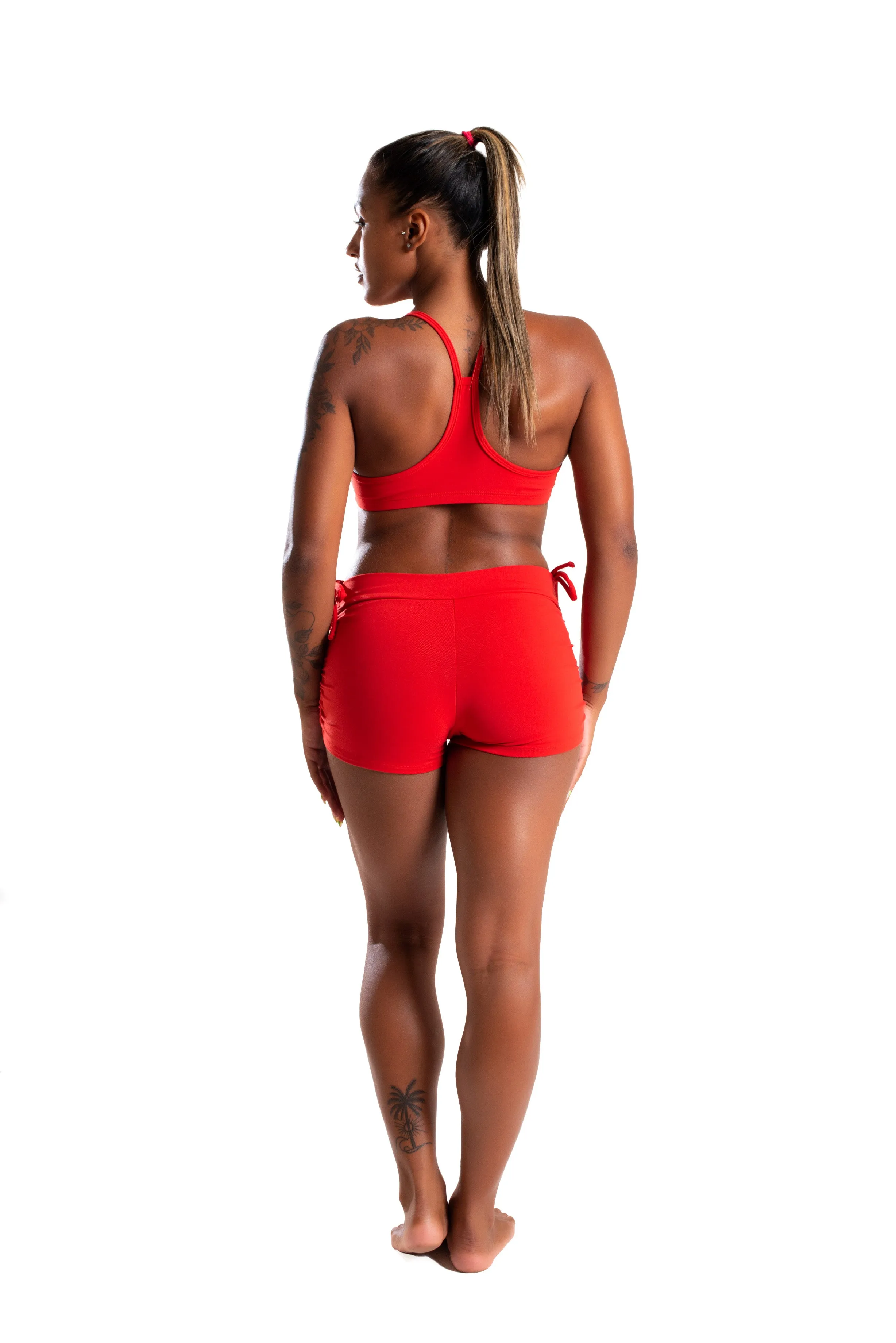 Side String Shorts, Just Red, Cool Form Light